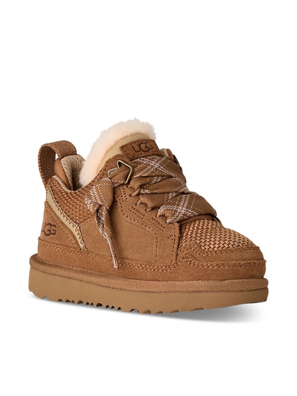 UGG Unisex Lowmel Lace Up Sneakers - Toddler Size 8, Color: Chestnut